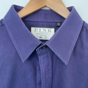 Thomas Pink Purple Slim Fit Men's Shirt